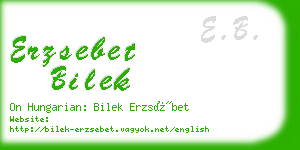 erzsebet bilek business card